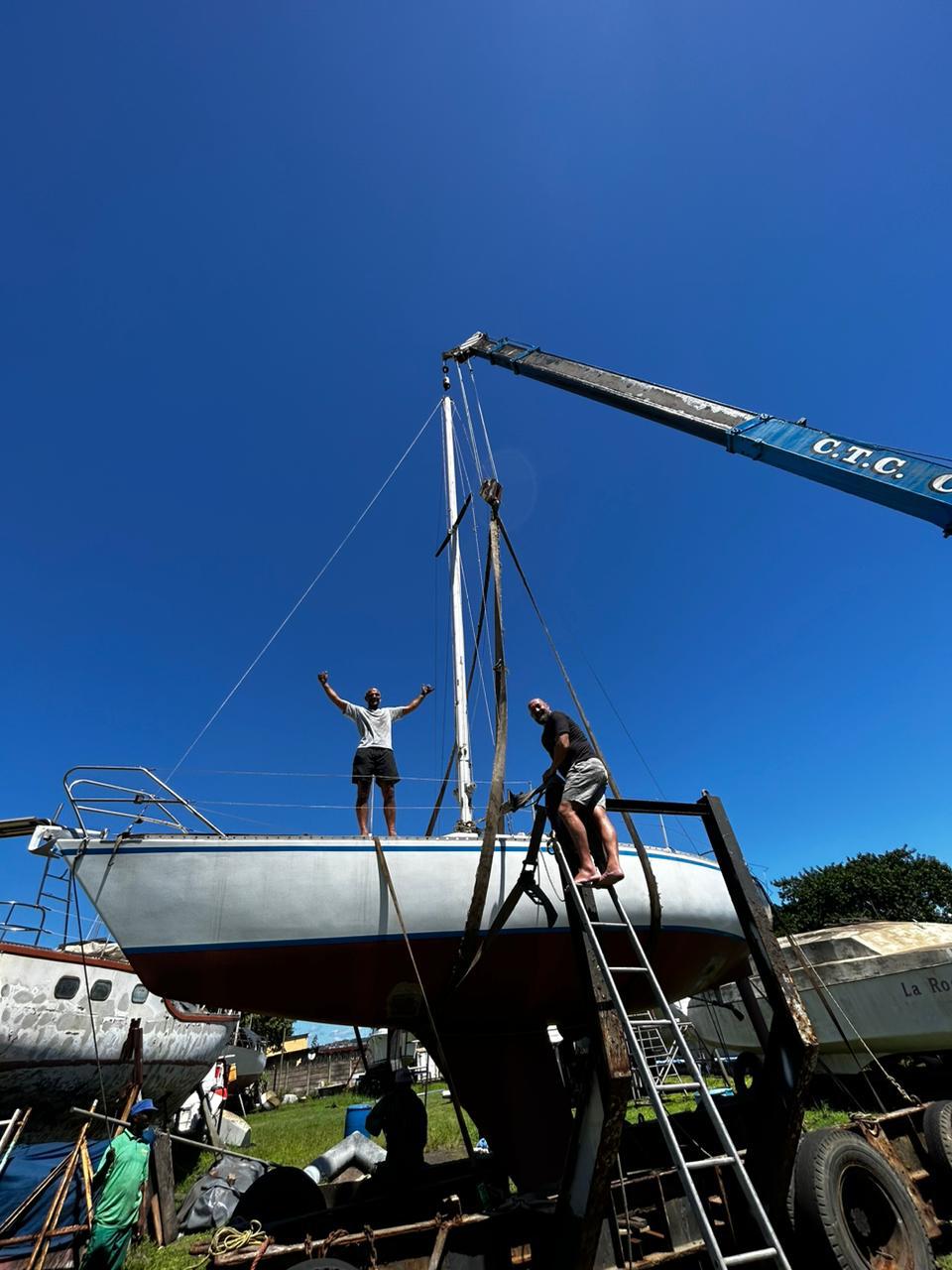 Boat haulage at Bluff Yacht Club