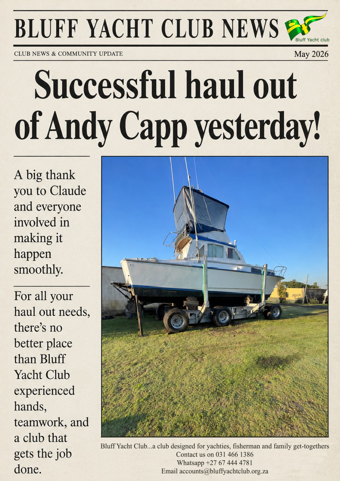 Bluff Yacht Club notice 10