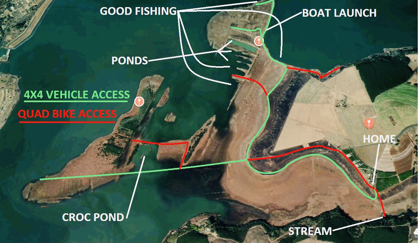 Map showing Orangewood Guest Lodge and the surrounding estate